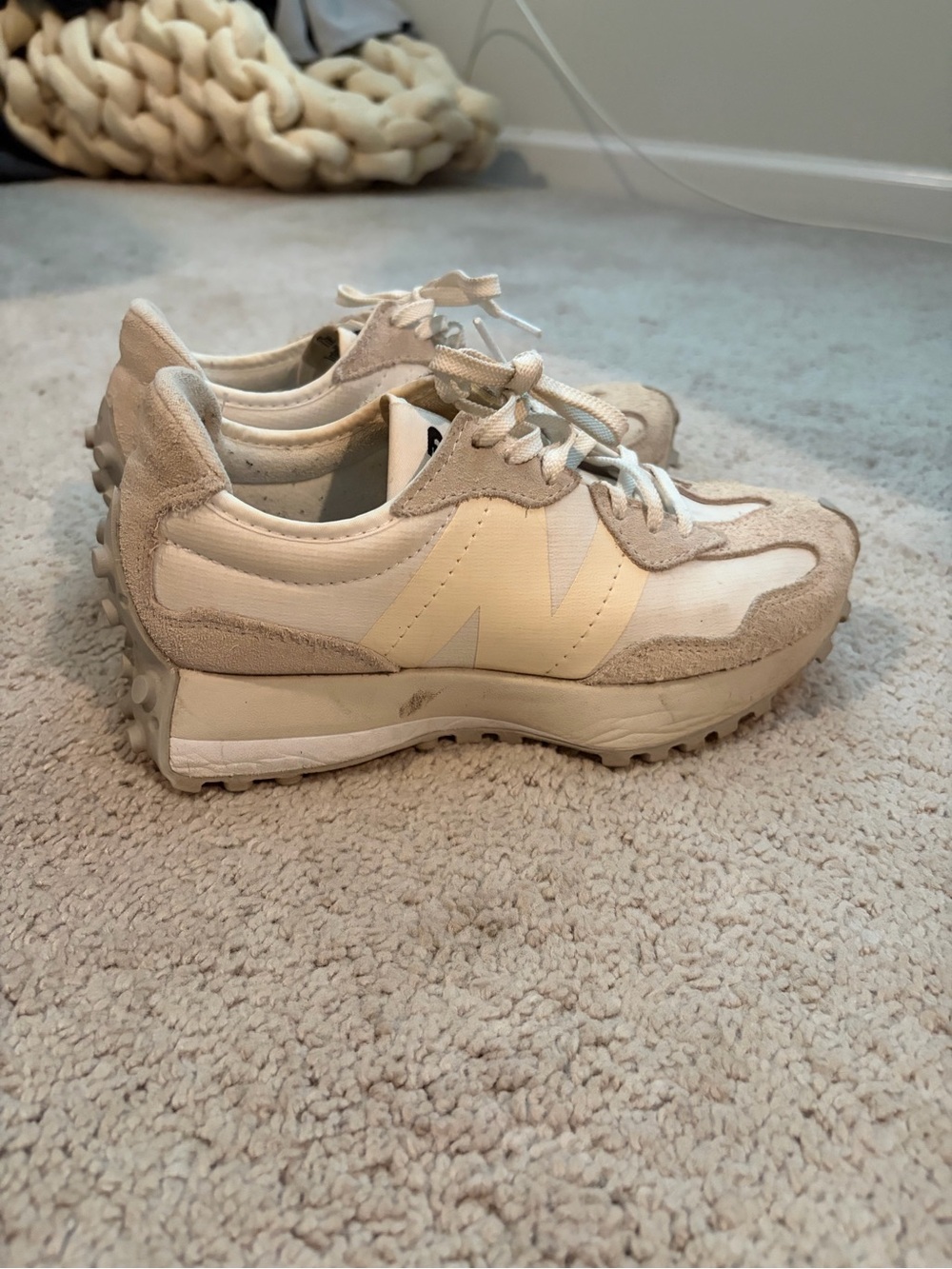 Neutral Beige Women's Runner Sneakers - Lightweight Casual Shoe